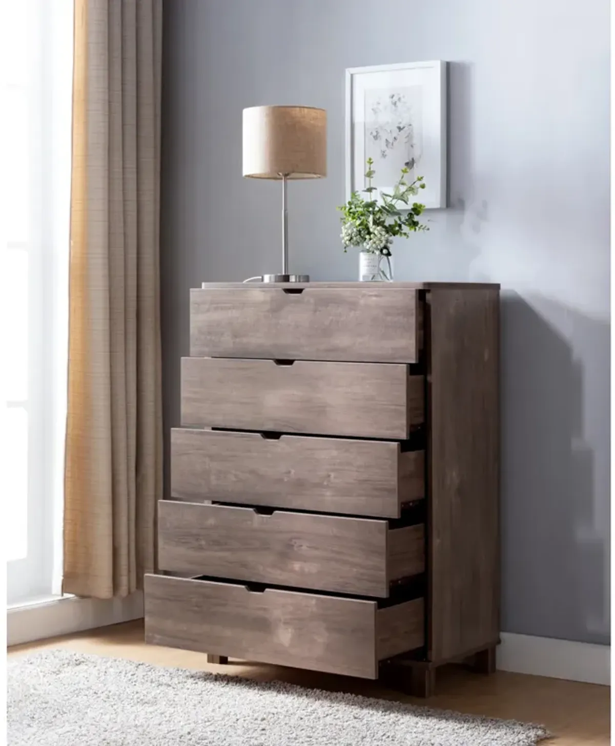 5 Drawer Chest Hazelnut