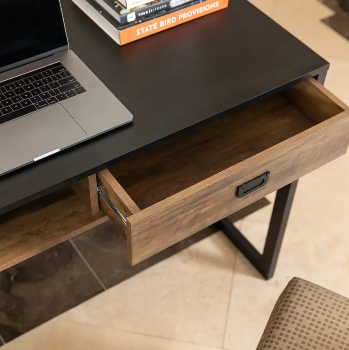 Oslo Contemporary Studio Workstation Desk with Drawer