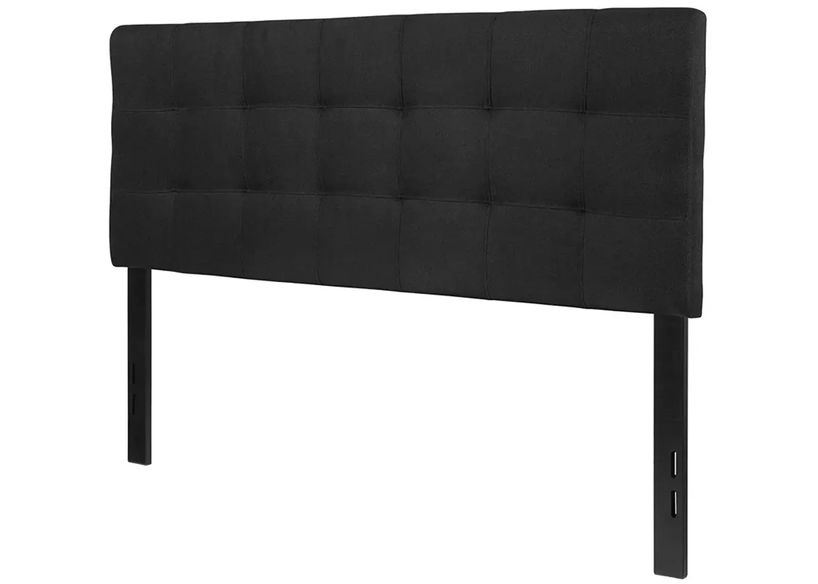 Hivvago Full size Modern Box-Stitch Black Fabric Upholstered Headboard