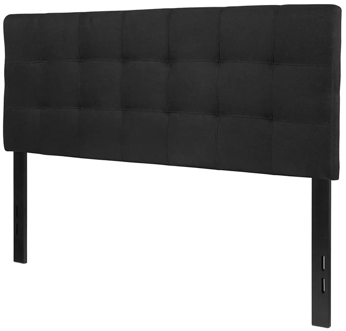 Hivvago Full size Modern Box-Stitch Black Fabric Upholstered Headboard