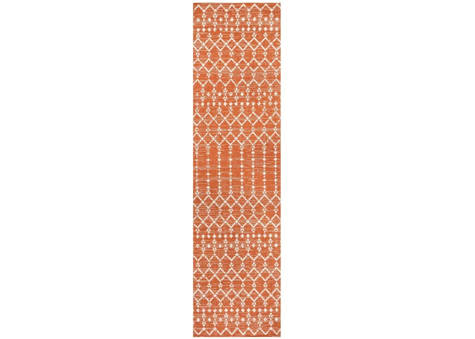 Ourika Moroccan Geometric Textured Weave Indoor/Outdoor Runner Rug