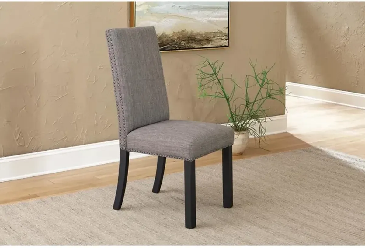 Hubbard Upholstered Side Chairs Charcoal (Set of 2)