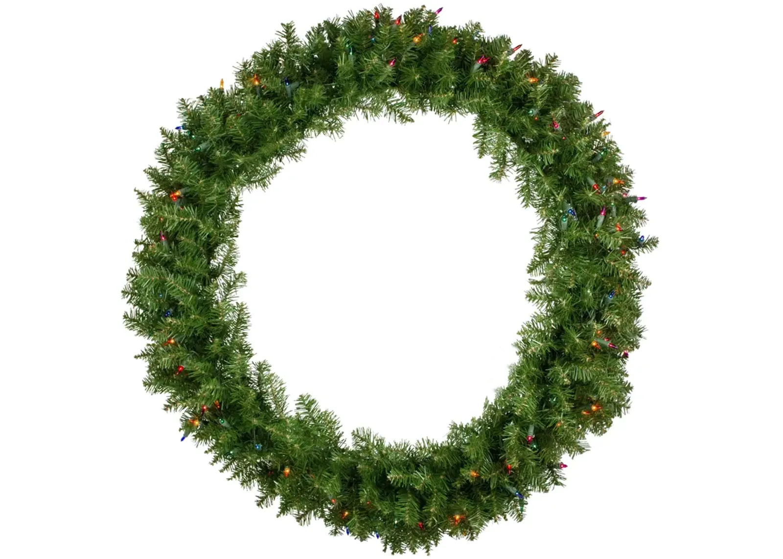 Pre-Lit Rockwood Pine Artificial Christmas Wreath  36-Inch  Multi Lights