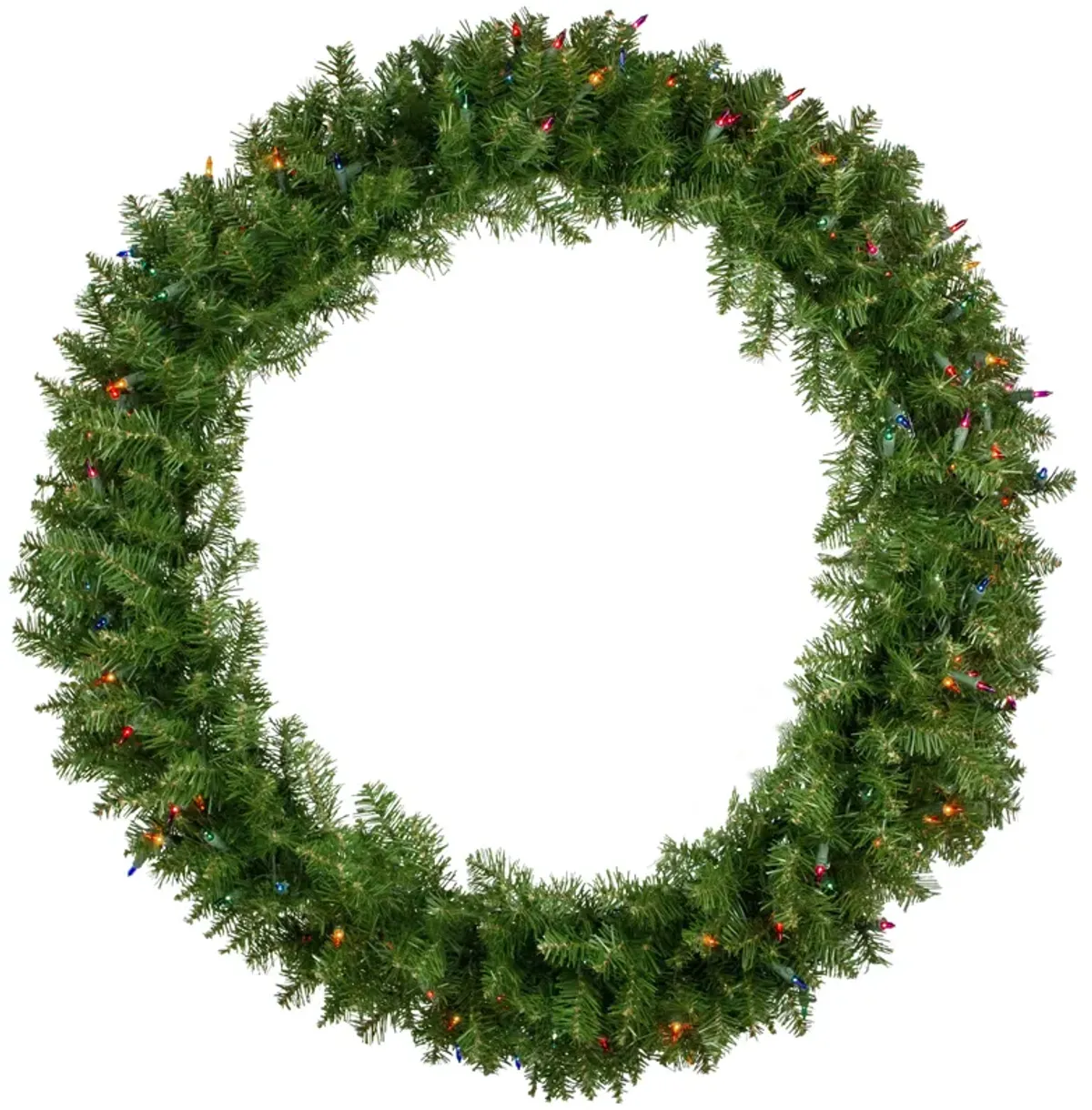 Pre-Lit Rockwood Pine Artificial Christmas Wreath  36-Inch  Multi Lights