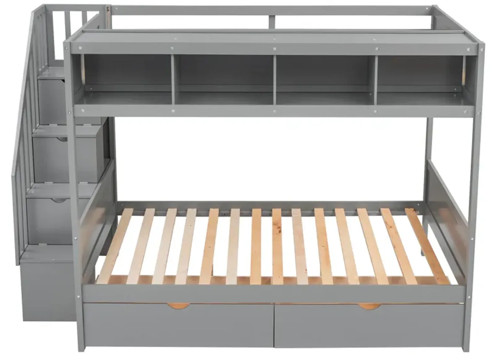 Merax Bunk Bed with Shelves  and Storage Staircase