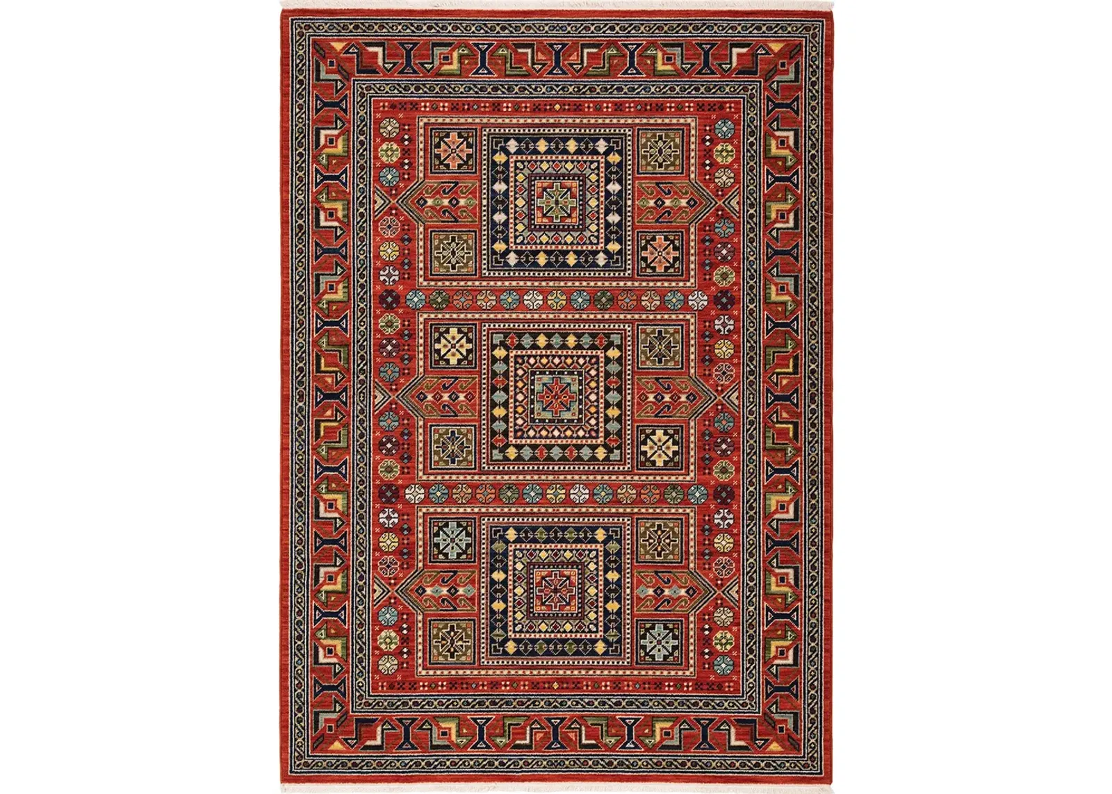 Lilihan 9'10" x 12'10" Red Rug