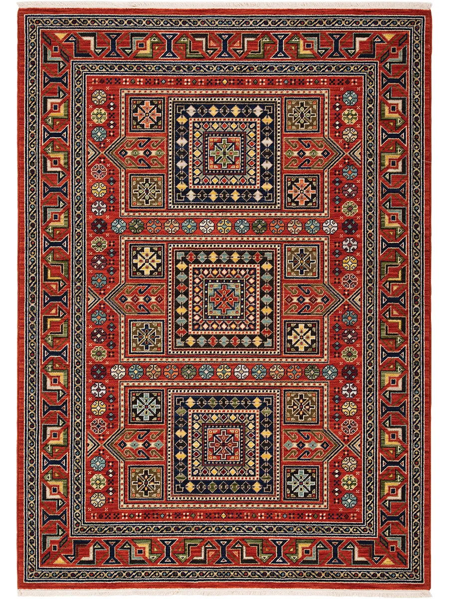 Lilihan 9'10" x 12'10" Red Rug