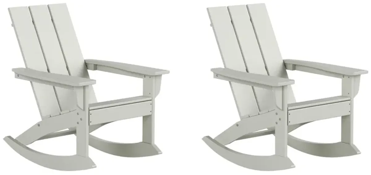 WestinTrends Modern Adirondack Outdoor Rocking Chair (Set of 2)