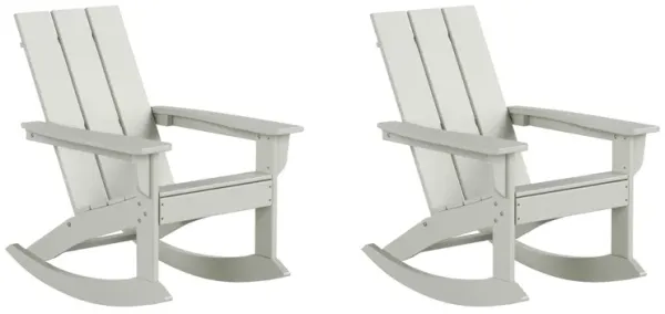 WestinTrends Modern Adirondack Outdoor Rocking Chair (Set of 2)