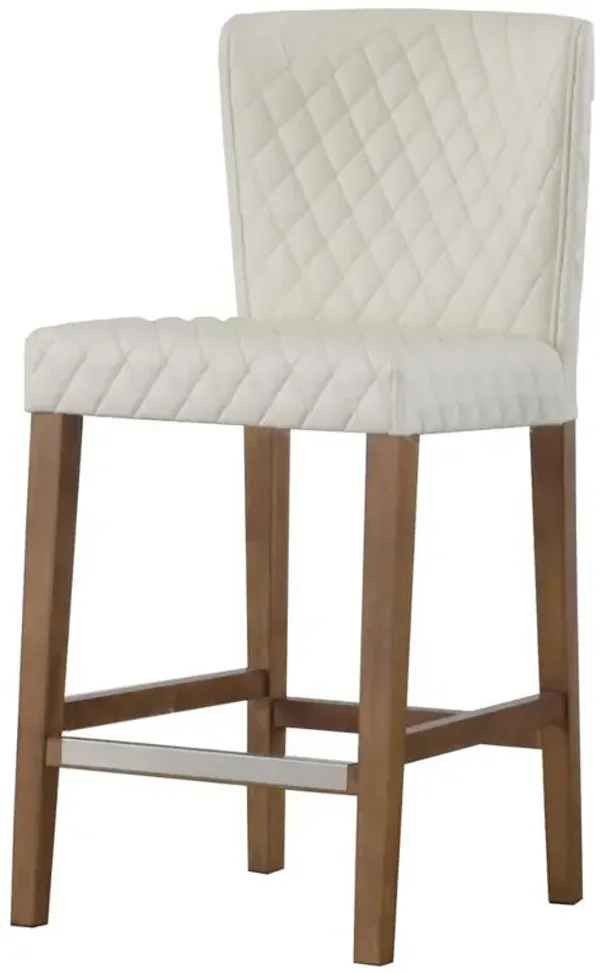 Albie Diamond Stitching PU Leather Counter Stool