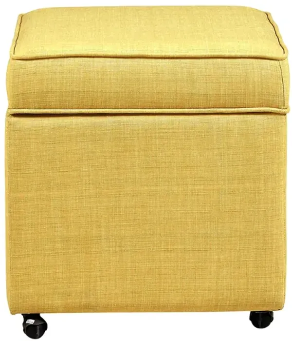 Inspired Home Francis Linen Ottoman