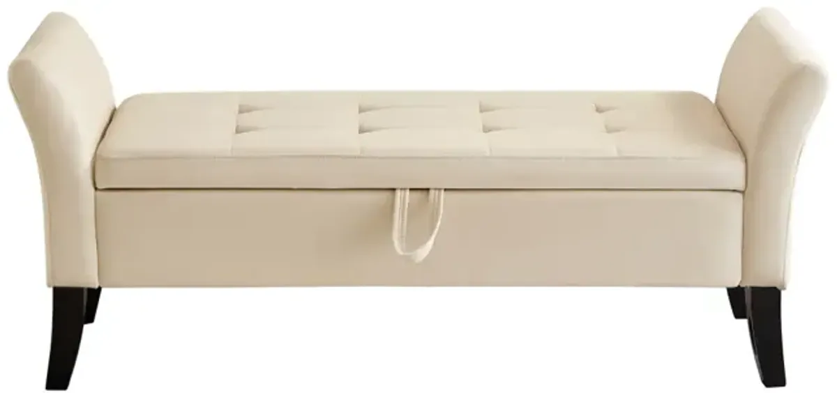 51.5" Bed Bench With Storage Velvet