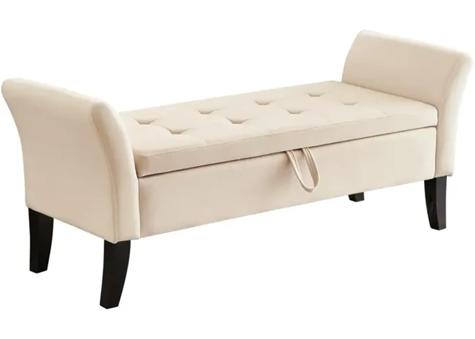 51.5" Bed Bench With Storage Velvet