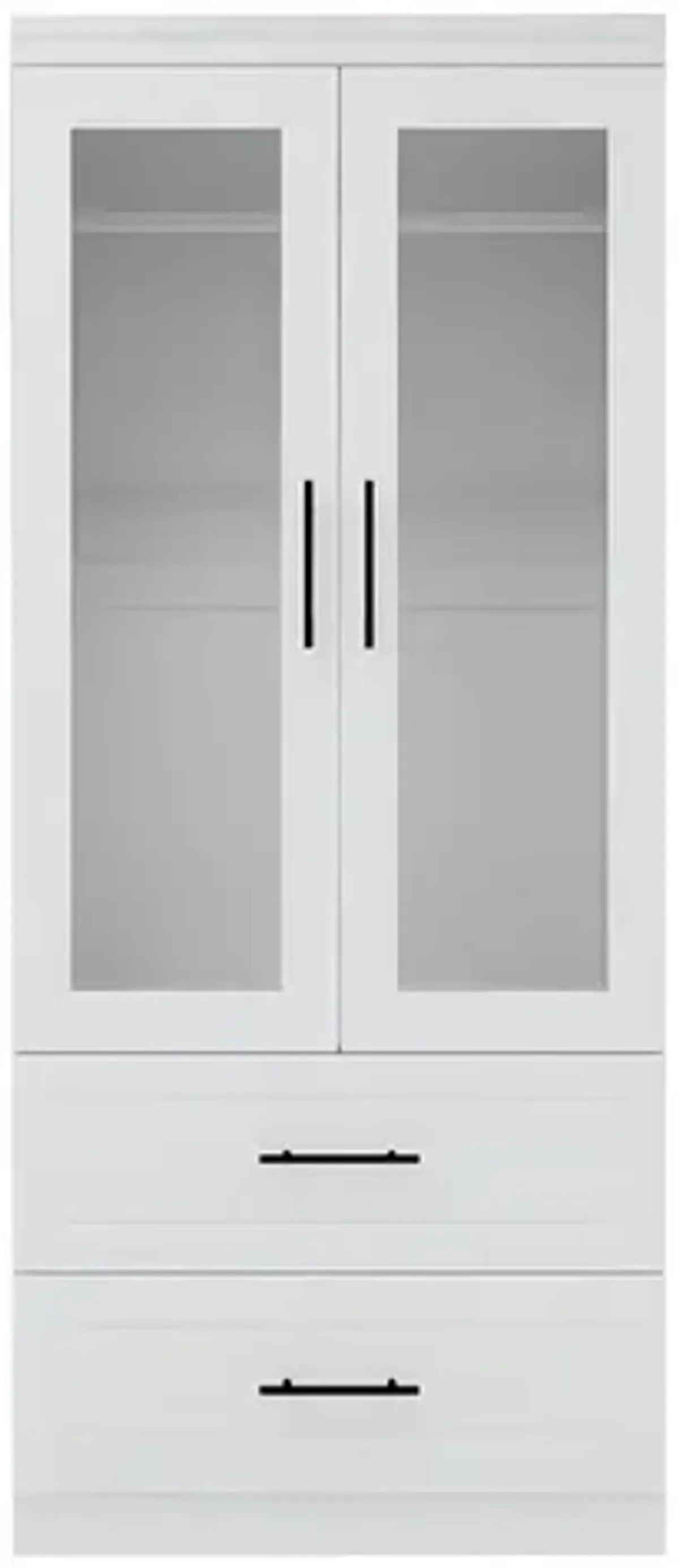 Tall Armoire Wardrobe Closet, Bedroom Armoires with Mirror, Wardrobe Cabinet with Drawers, Hanging Rod and Storage Cabinet ,White for Bedroom