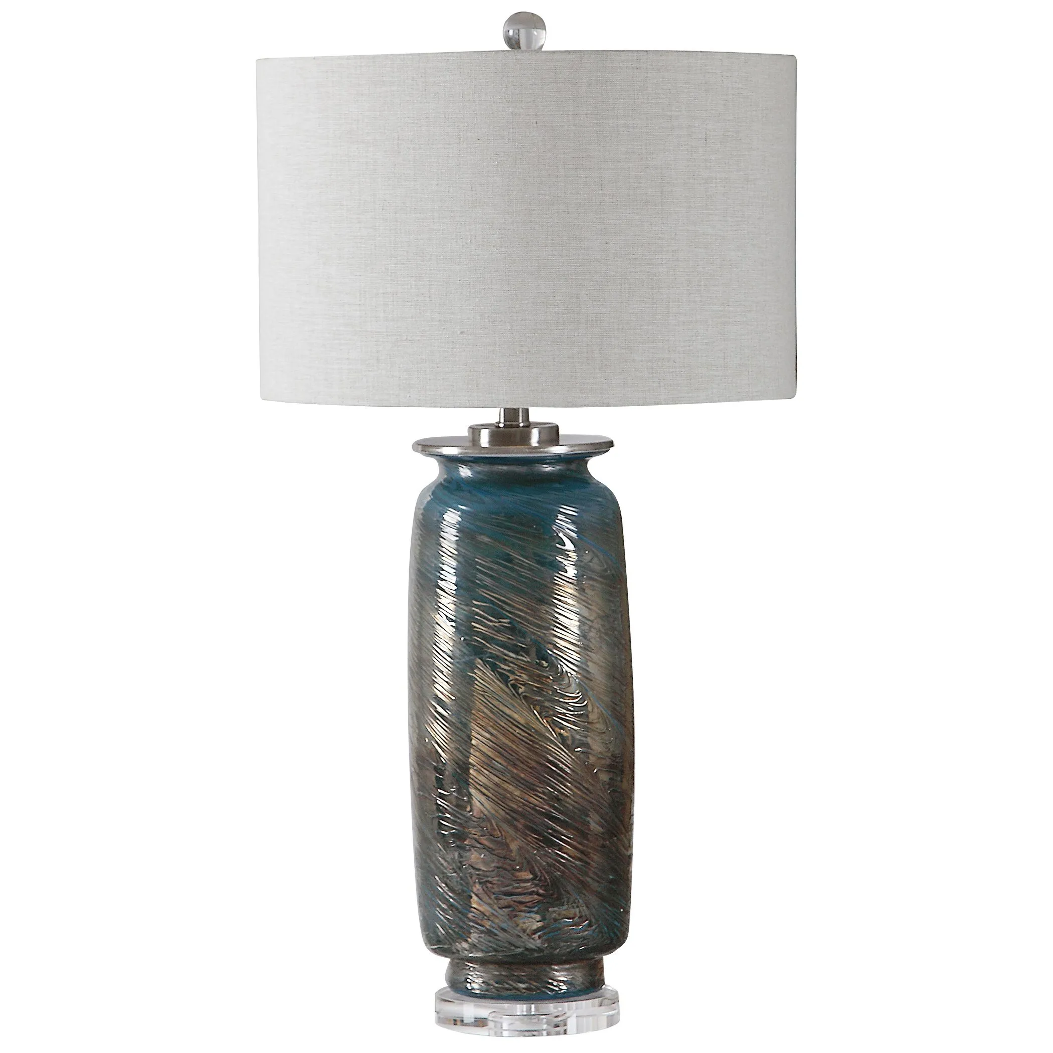 Uttermost Olesya Swirl Glass Table Lamp