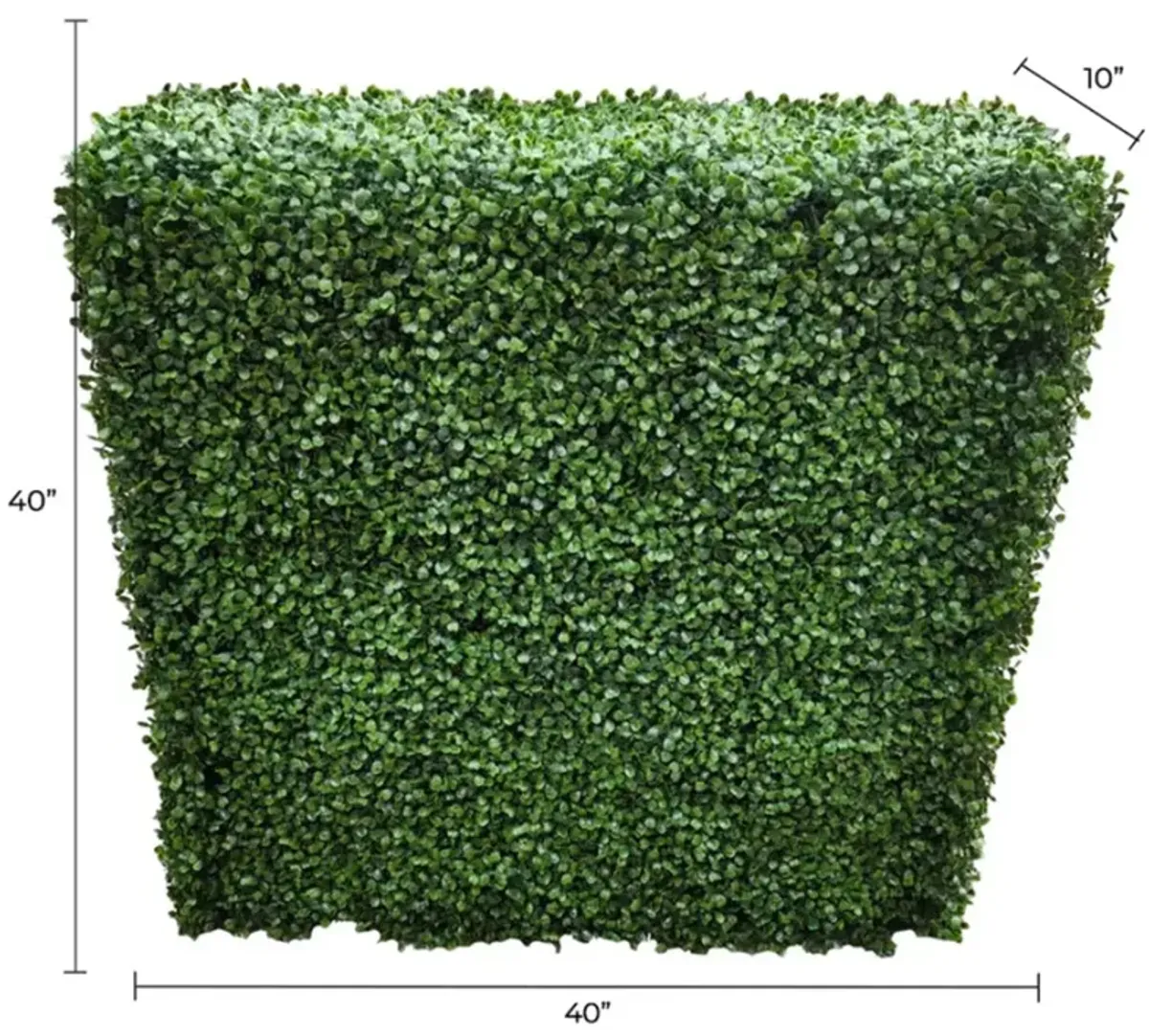 Premium Two Tone Green Artificial Boxwood Hedge 40"L x 40"H Commercial Grade UV Resistant