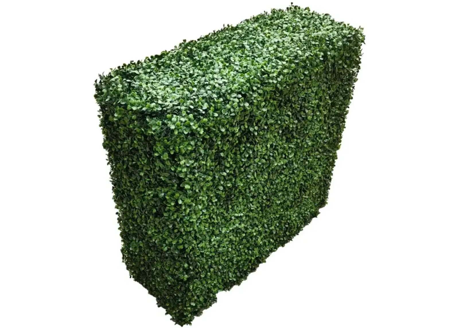 Premium Two Tone Green Artificial Boxwood Hedge 40"L x 40"H Commercial Grade UV Resistant