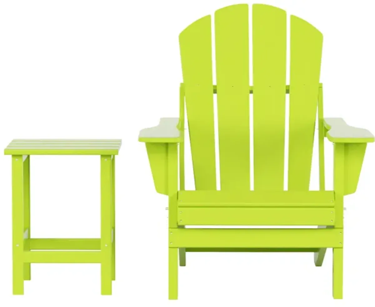 WestinTrends Outdoor Patio Adirondack Chair with Side Table