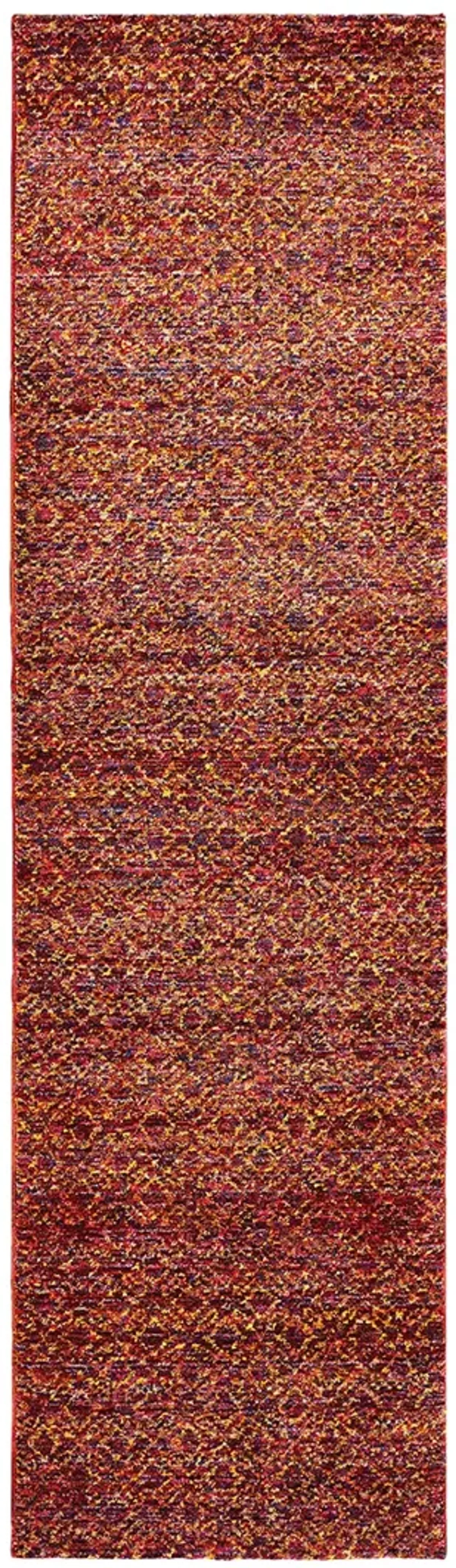 Atlas 2'6" x 12' Red Rug