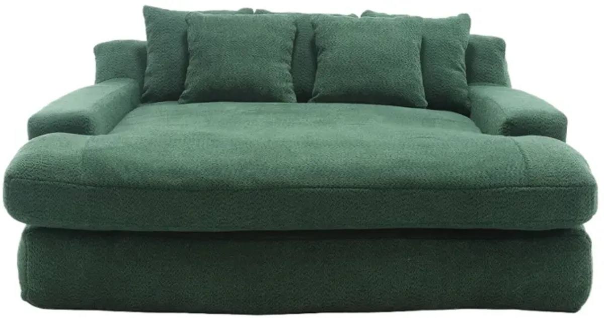 Merax Chenille 2-seater Lazy Sofa With 5 Back Pillows