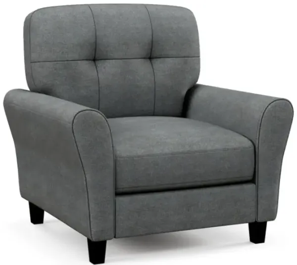 Hivvago Modern Upholstered Accent Chair with Rubber Wood Legs