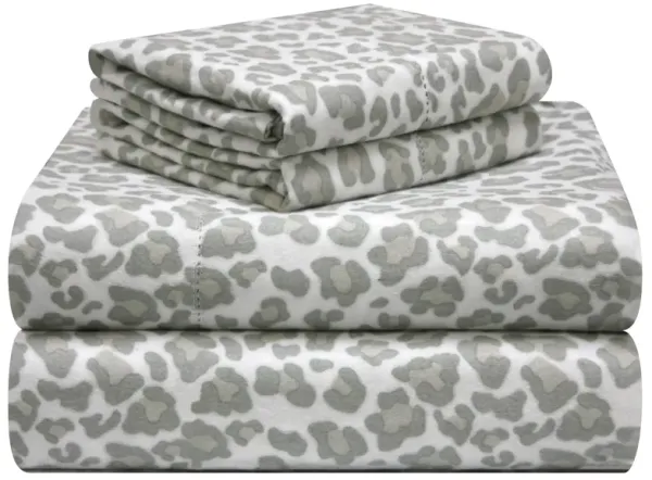Pointehaven 180 GSM Velvet Feel Luxury Cotton Bunnies Printed Flannel Deep Pocket 4 pc Sheet Set, Full