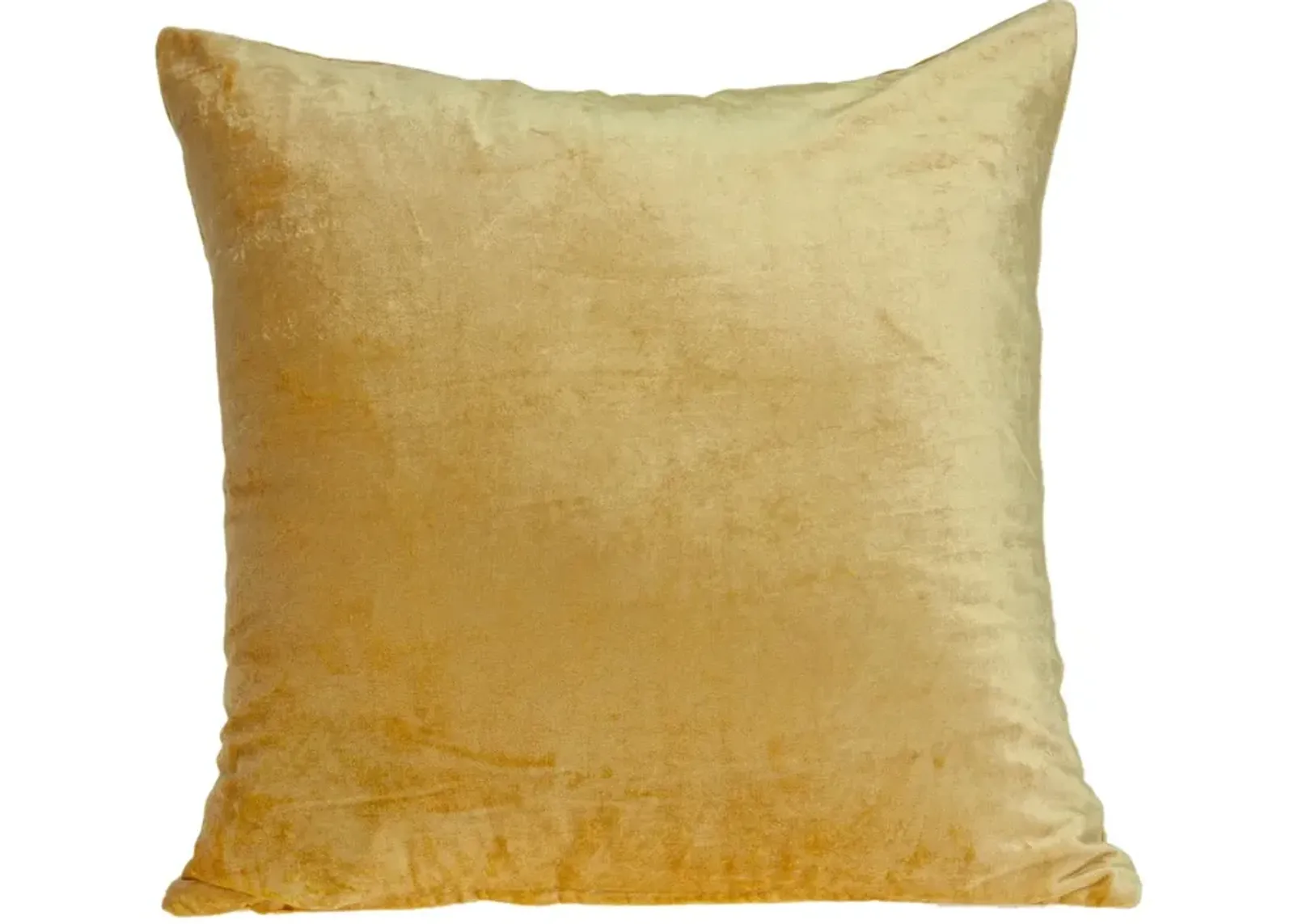 22" Yellow Cotton Solid Square Throw Pillow