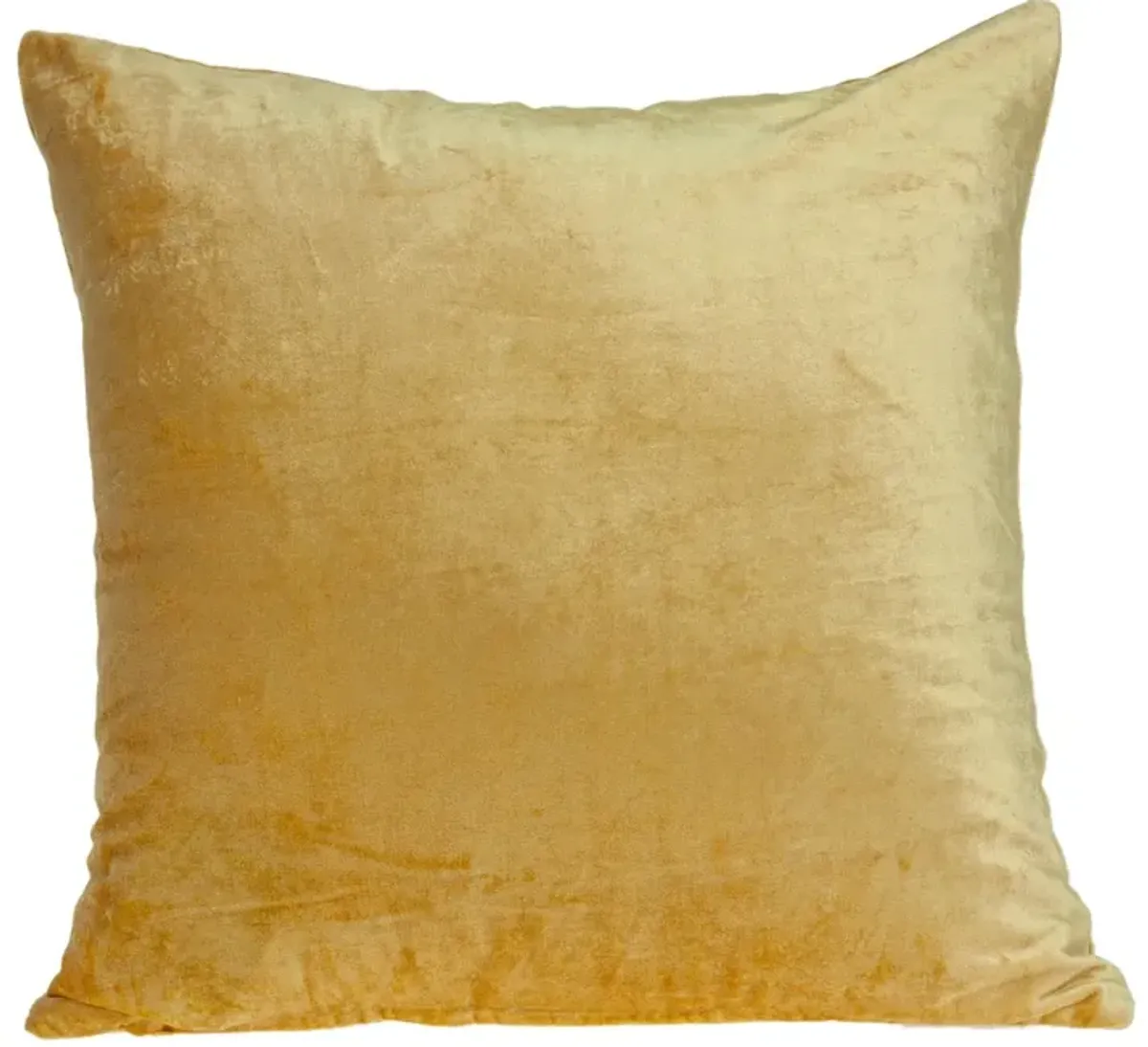 22" Yellow Cotton Solid Square Throw Pillow