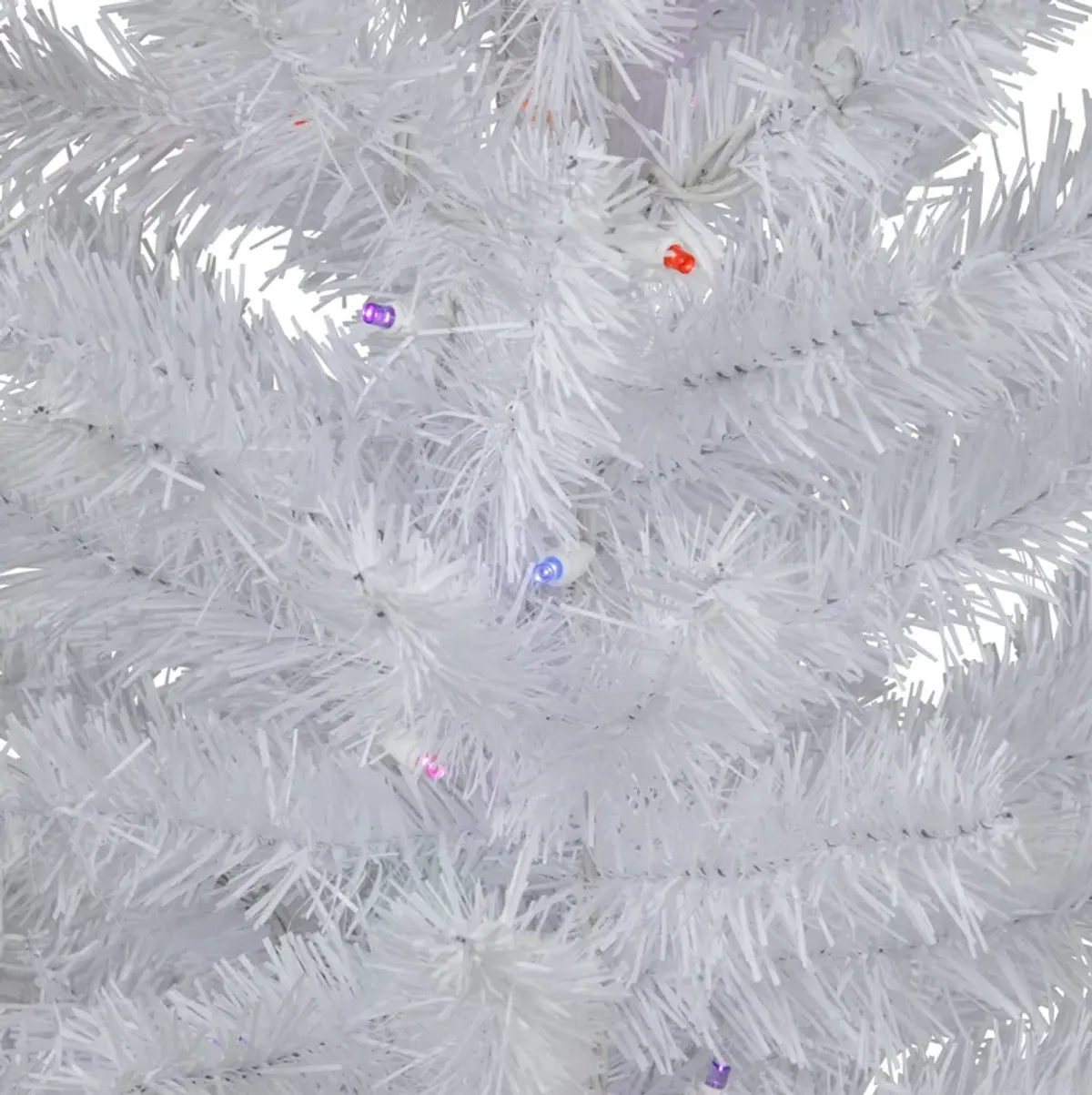 3' Pre-Lit LED Snow White Artificial Christmas Tree  Multi Lights