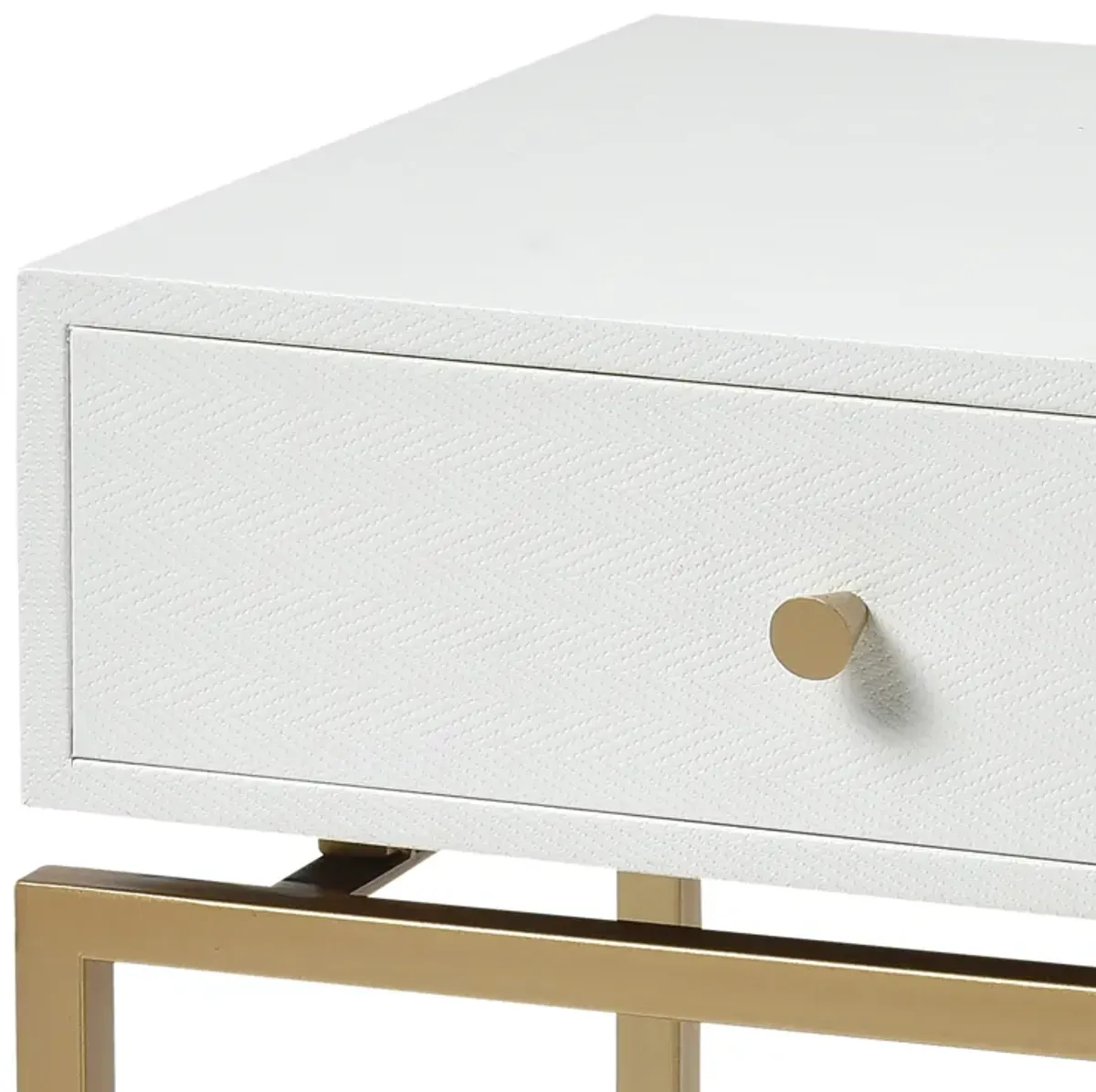 Clancy White Accent Table