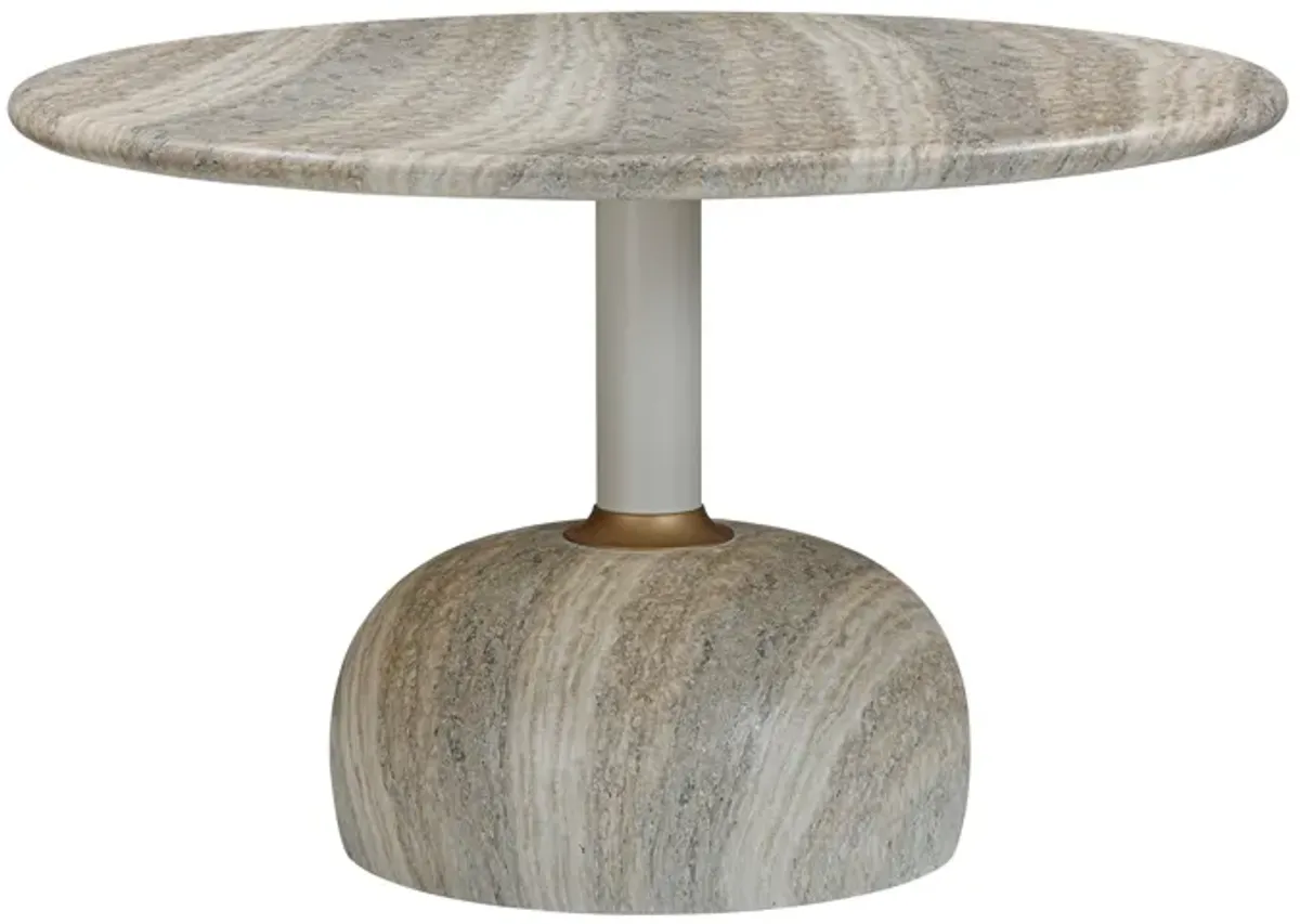 Omaha Concrete Faux Travertine 48" Round Dining Table