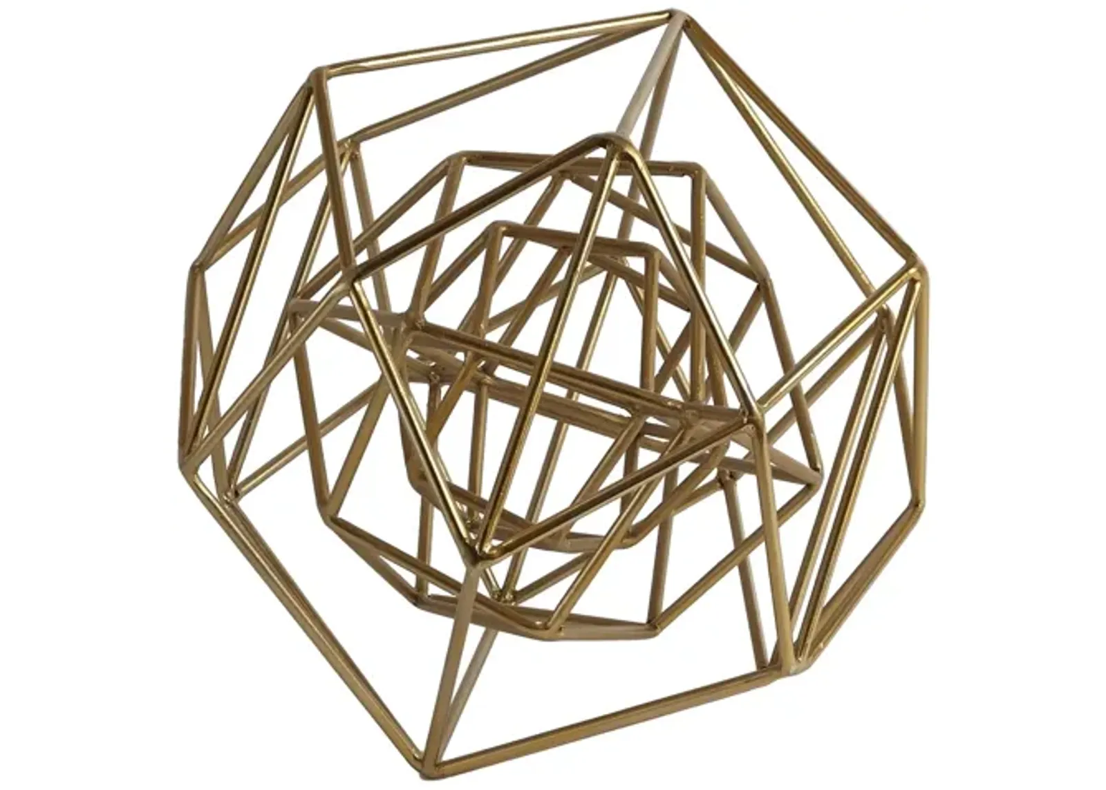 Geo Medium Gold Sculpture