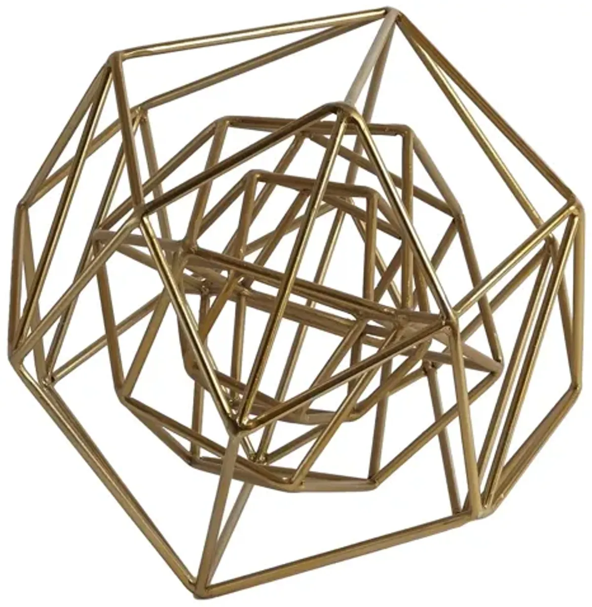 Geo Medium Gold Sculpture