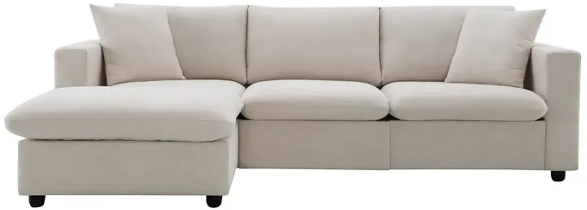 Merax Modern L-shaped Couch Set Sectional Sofa