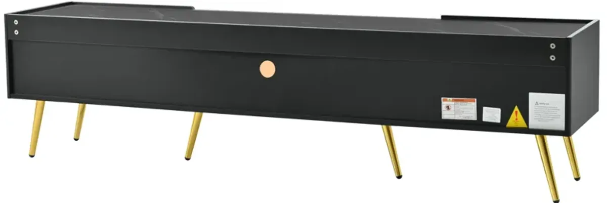 Merax Modern TV Stand with LED lights