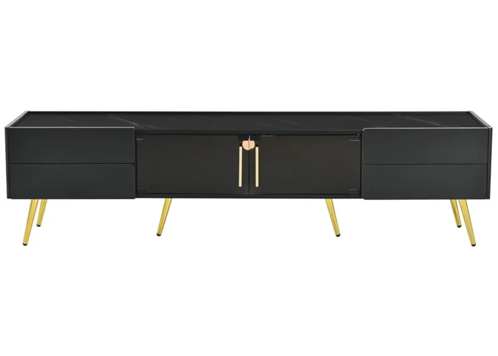 Merax Modern TV Stand with LED lights