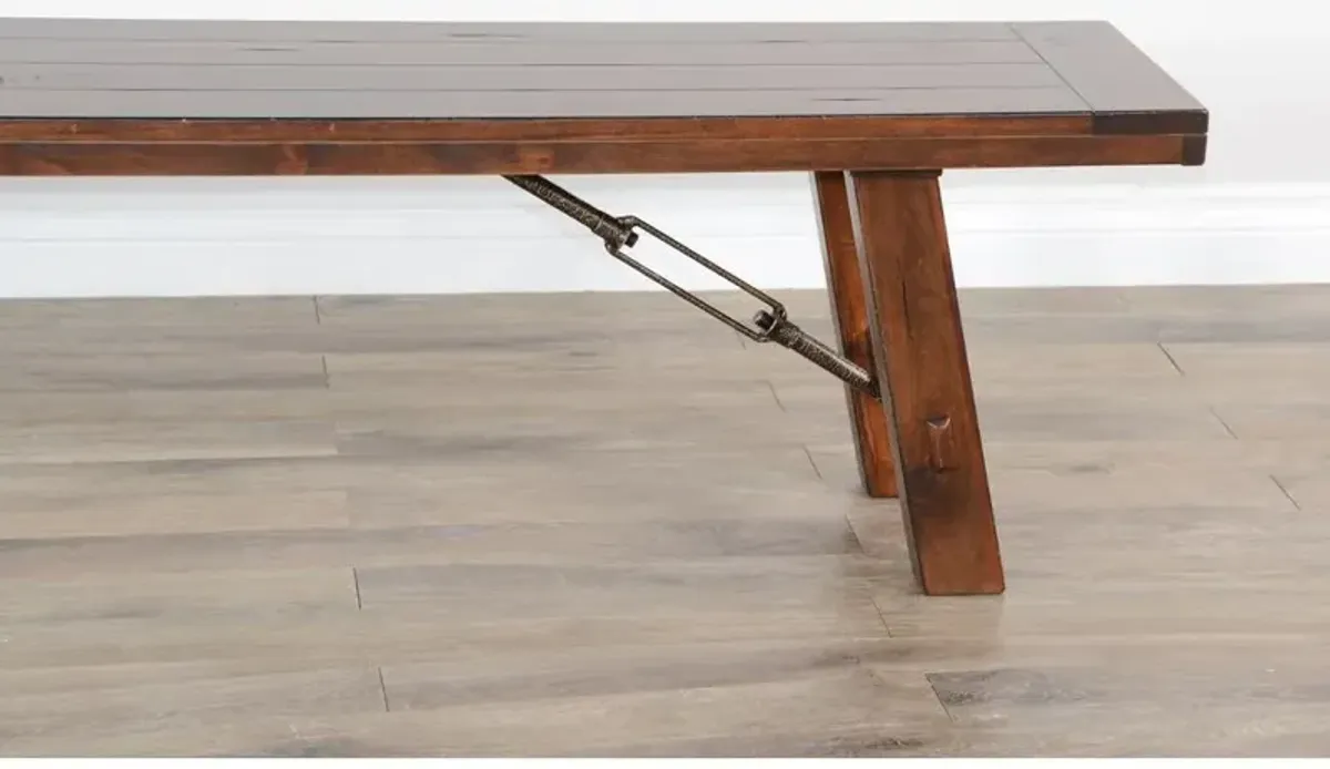 Sunny Designs Dining Bench with Turnbuckle Accents