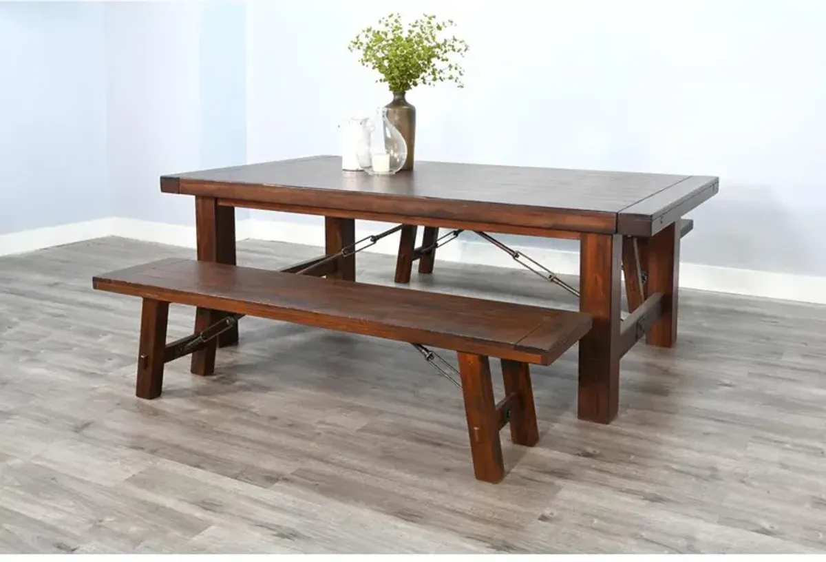 Sunny Designs Dining Bench with Turnbuckle Accents