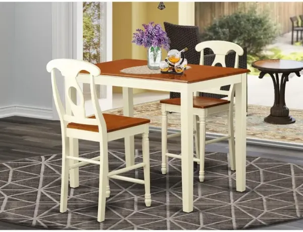3 PC Dining counter height set - Dining Table and 2 counter height Chairs.