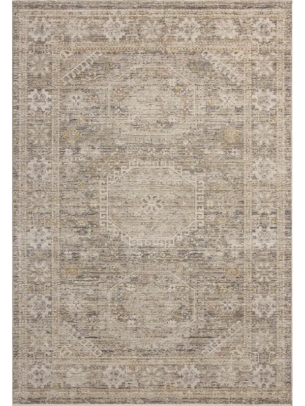 Ida IDA01 Taupe/Multi 5'3" x 7'6" Rug by Chris Loves Julia x Loloi