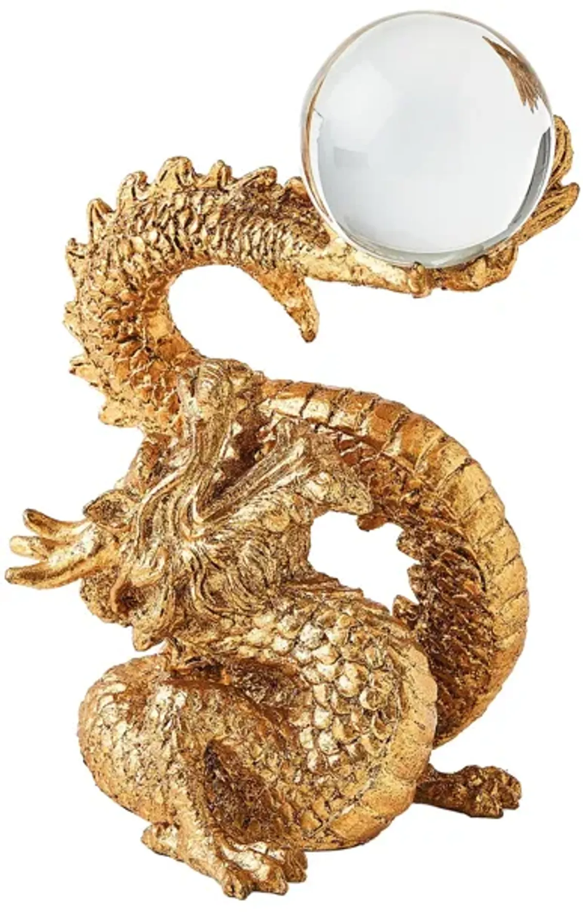 Dragon Holding Sphere-Gold