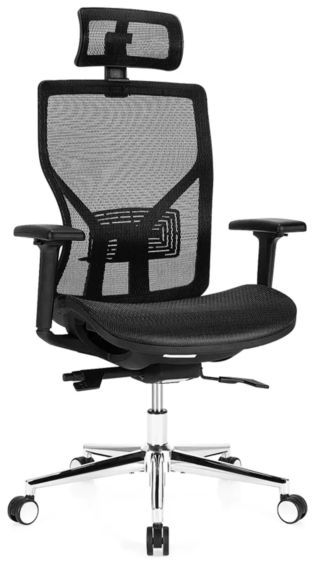 High-Back Mesh Executive Chair with Sliding Seat and Adjustable Lumbar Support