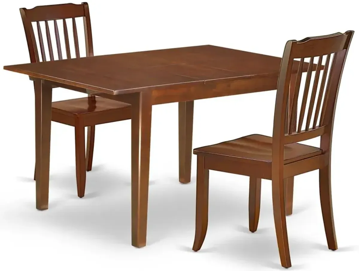 Dining Room Set Mahogany, MLDA3-MAH-W