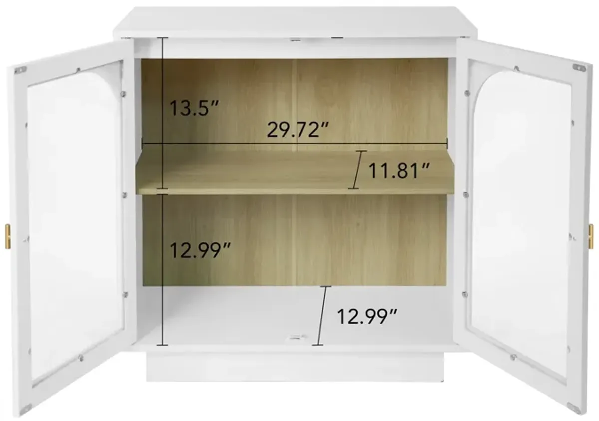 MONDAWE Sideboard Storage Cabinet with 2 Acrylic Door for Living Room, Dining Room, Study