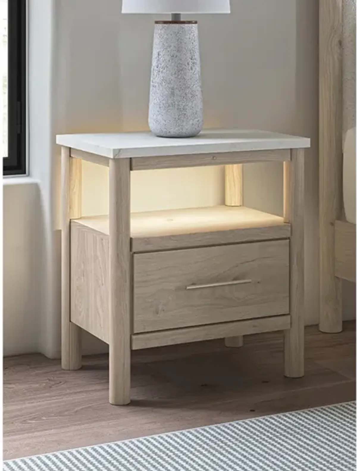 Cadmori 24" One-Drawer Charging Nightstand