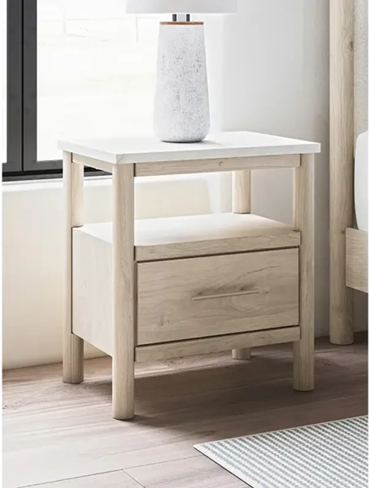 Cadmori 24" One-Drawer Charging Nightstand