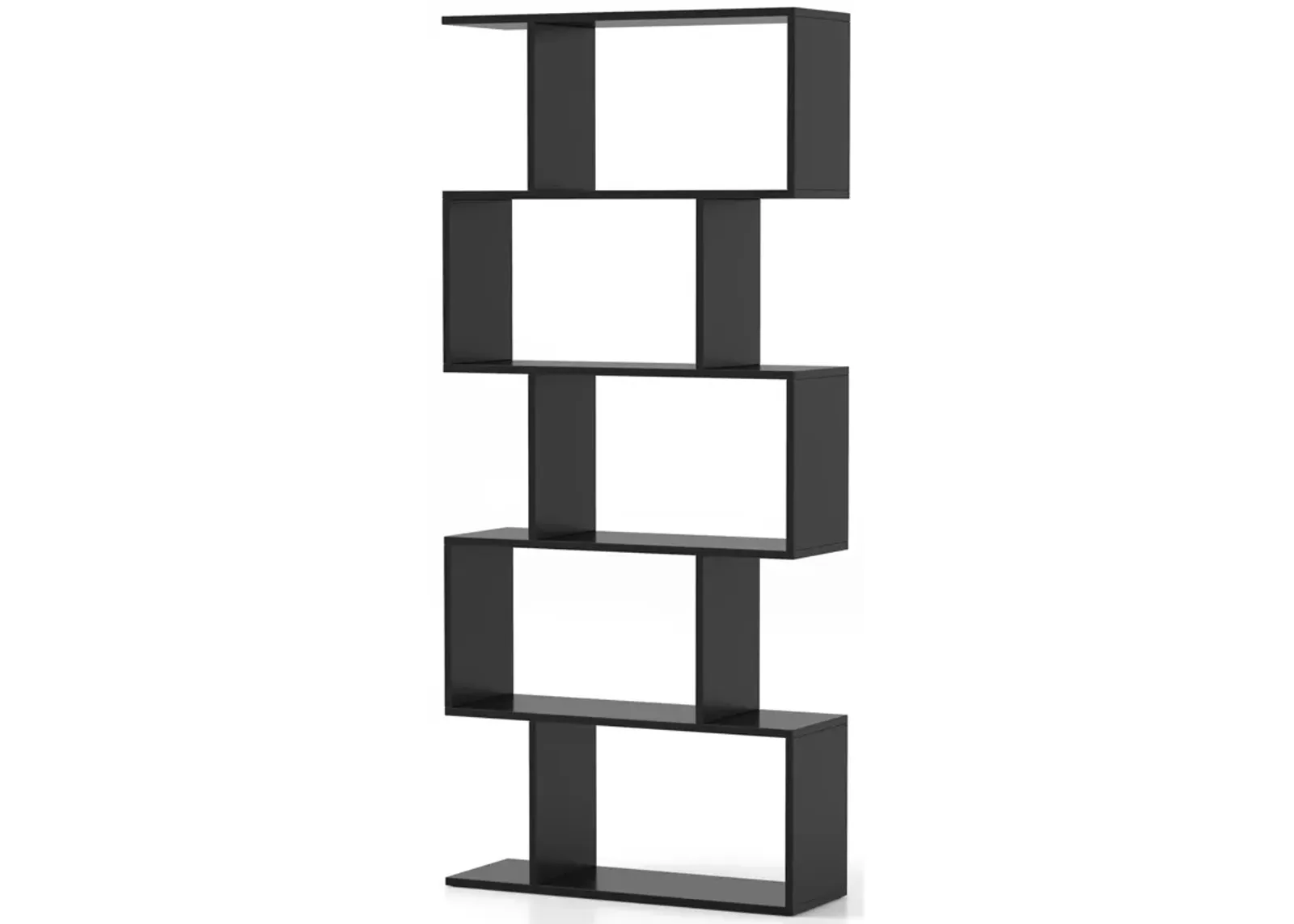 5-Tier Bookshelf with Anti-Toppling Device for Living Room Home Office