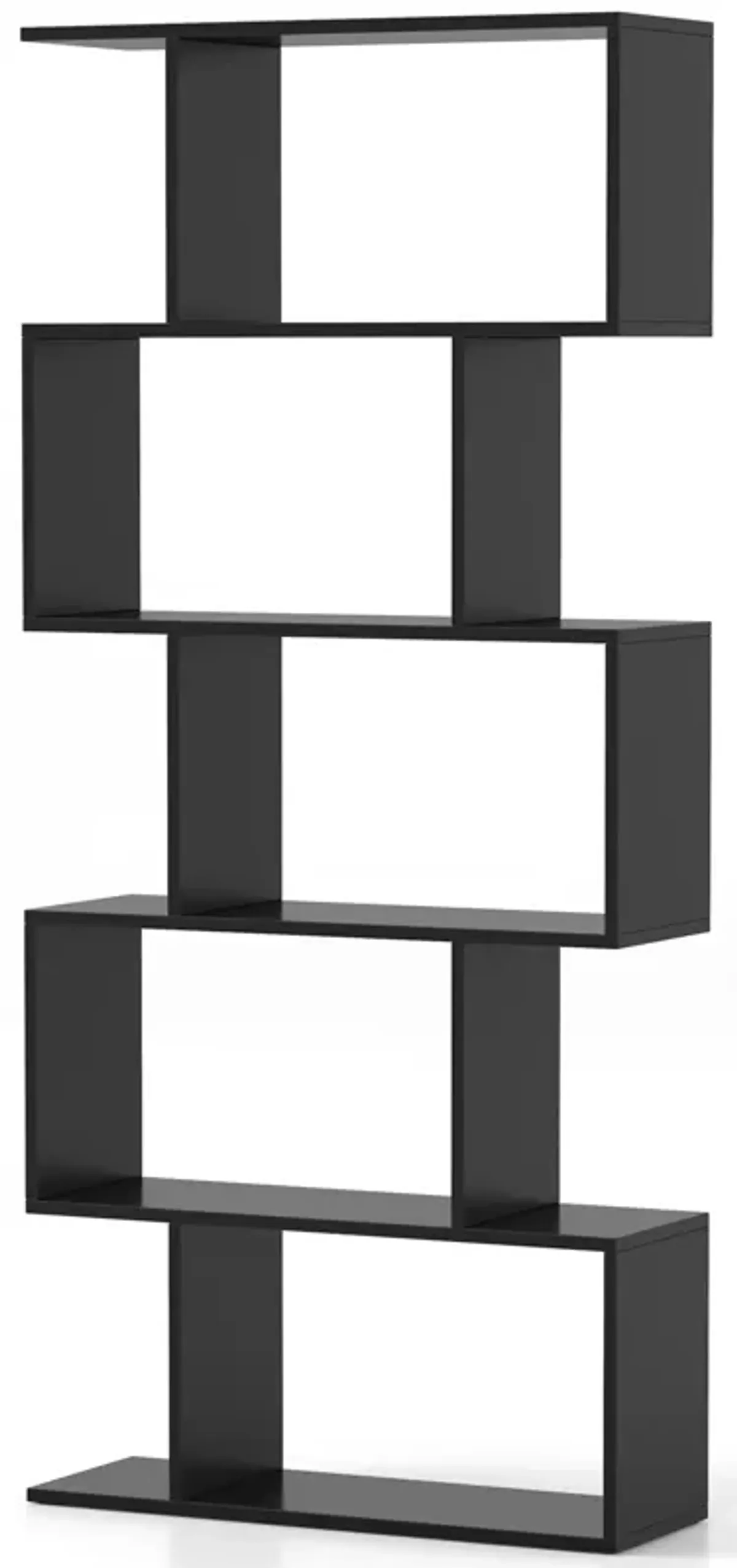 5-Tier Bookshelf with Anti-Toppling Device for Living Room Home Office