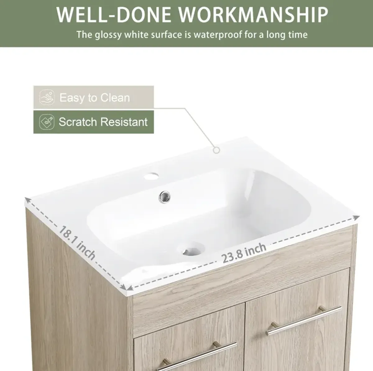 24 Inch Freestanding Bathroom Vanity