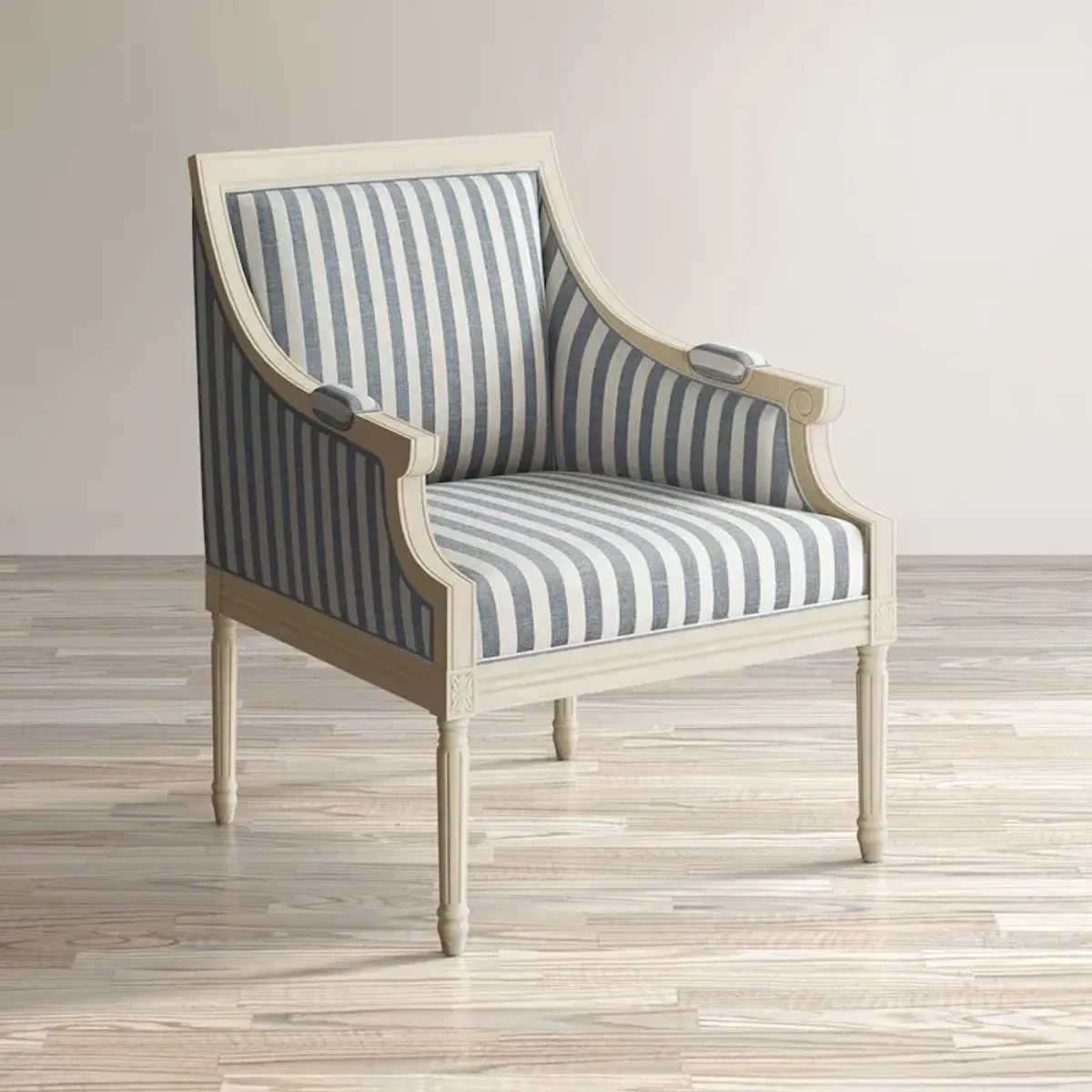 Jofran McKenna French Detailing Solid Wood Upholstered Accent Chair - KD